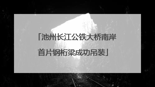 池州长江公铁大桥南岸首片钢桁梁成功吊装