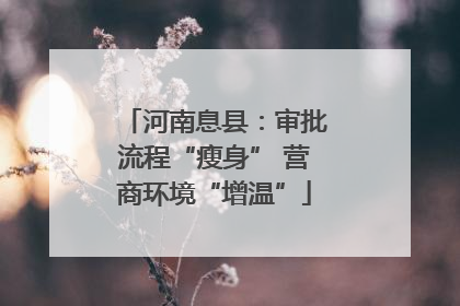 河南息县：审批流程“瘦身” 营商环境“增温”