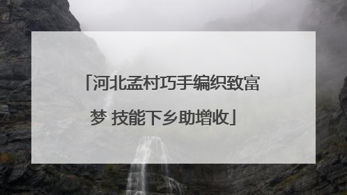 河北孟村巧手编织致富梦 技能下乡助增收
