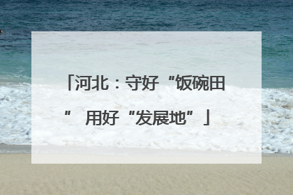 河北：守好“饭碗田” 用好“发展地”