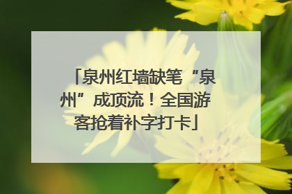 泉州红墙缺笔“泉州”成顶流！全国游客抢着补字打卡