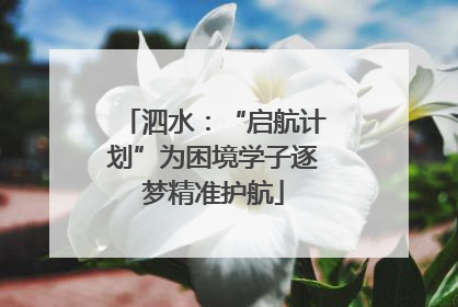 泗水：“启航计划”为困境学子逐梦精准护航