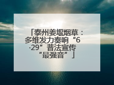 泰州姜堰烟草：多维发力奏响“6·29”普法宣传“最强音”
