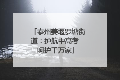 泰州姜堰罗塘街道：护航中高考 呵护千万家