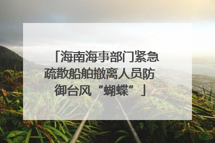 海南海事部门紧急疏散船舶撤离人员防御台风“蝴蝶”