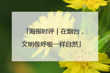 海报时评｜在烟台，文明像呼吸一样自然