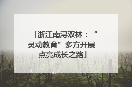浙江南浔双林：“灵动教育”多方开展 点亮成长之路