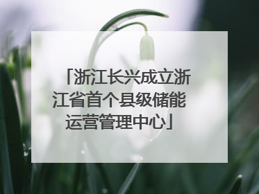 浙江长兴成立浙江省首个县级储能运营管理中心