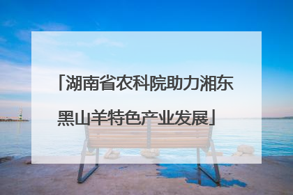 湖南省农科院助力湘东黑山羊特色产业发展