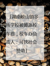 湖南岐山镇多所学校被摊派校车费，校车办负责人：可找社会赞助