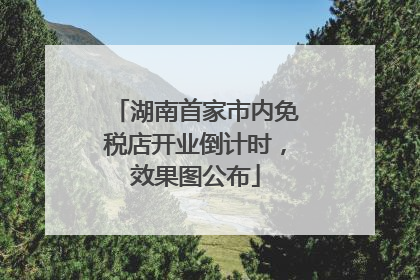 湖南首家市内免税店开业倒计时，效果图公布