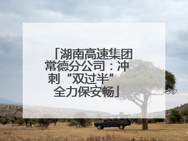 湖南高速集团常德分公司：冲刺“双过半” 全力保安畅