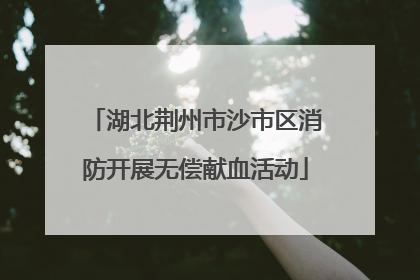 湖北荆州市沙市区消防开展无偿献血活动