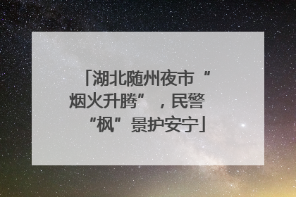 湖北随州夜市“烟火升腾”，民警“枫”景护安宁