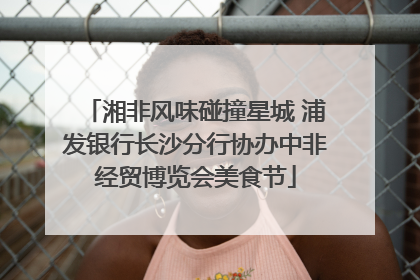 湘非风味碰撞星城 浦发银行长沙分行协办中非经贸博览会美食节