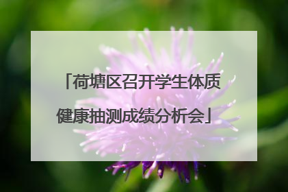 荷塘区召开学生体质健康抽测成绩分析会