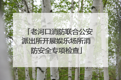 老河口消防联合公安派出所开展娱乐场所消防安全专项检查