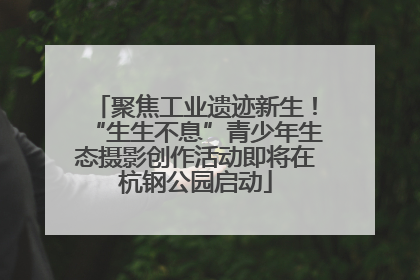 聚焦工业遗迹新生！“生生不息”青少年生态摄影创作活动即将在杭钢公园启动