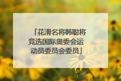 花滑名将韩聪将竞选国际奥委会运动员委员会委员
