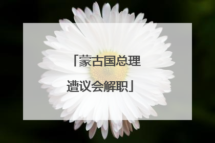 蒙古国总理遭议会解职