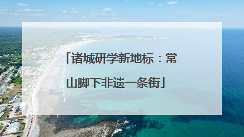 诸城研学新地标：常山脚下非遗一条街