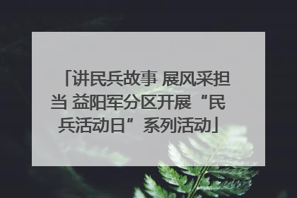 讲民兵故事 展风采担当 益阳军分区开展“民兵活动日”系列活动