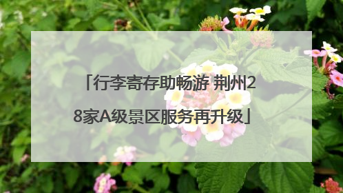 行李寄存助畅游 荆州28家A级景区服务再升级