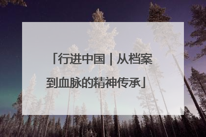 行进中国｜从档案到血脉的精神传承