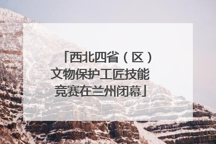 西北四省（区）文物保护工匠技能竞赛在兰州闭幕