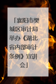 襄阳市樊城区审计局举办《湖北省内部审计条例》宣讲会