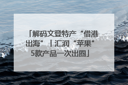 解码文登特产“借港出海”丨汇润“苹果”5款产品一次出圈