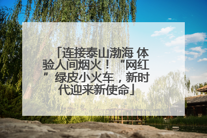 连接泰山渤海 体验人间烟火！“网红”绿皮小火车，新时代迎来新使命