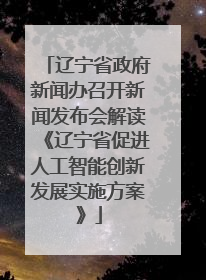辽宁省政府新闻办召开新闻发布会解读《辽宁省促进人工智能创新发展实施方案》