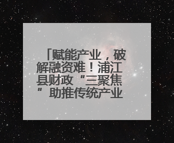 赋能产业，破解融资难！浦江县财政“三聚焦”助推传统产业转型升级