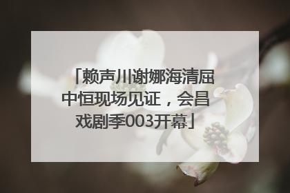 赖声川谢娜海清屈中恒现场见证，会昌戏剧季003开幕