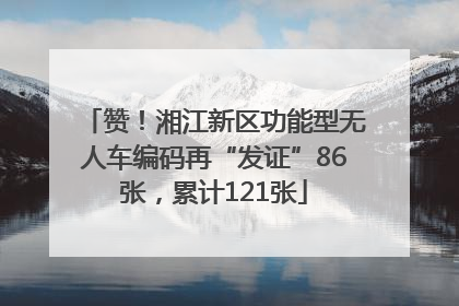 赞！湘江新区功能型无人车编码再“发证”86张，累计121张
