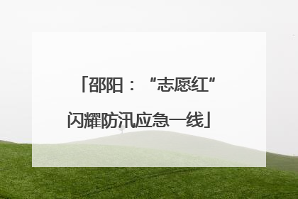 邵阳：“志愿红”闪耀防汛应急一线