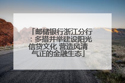 邮储银行浙江分行：多措并举建设阳光信贷文化 营造风清气正的金融生态