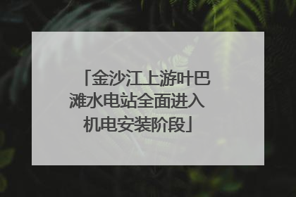 金沙江上游叶巴滩水电站全面进入机电安装阶段