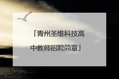 青州圣维科技高中教师招聘简章