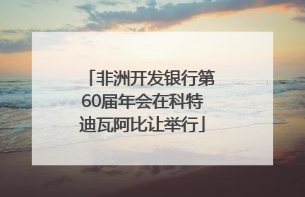 非洲开发银行第60届年会在科特迪瓦阿比让举行