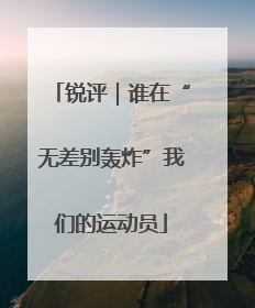 锐评｜谁在“无差别轰炸”我们的运动员