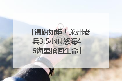 锦旗如炬！莱州老兵3.5小时怒海46海里抢回生命