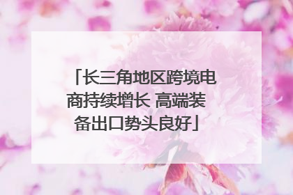 长三角地区跨境电商持续增长 高端装备出口势头良好