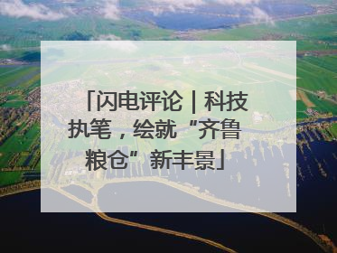 闪电评论｜科技执笔，绘就“齐鲁粮仓”新丰景