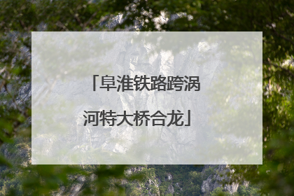 阜淮铁路跨涡河特大桥合龙