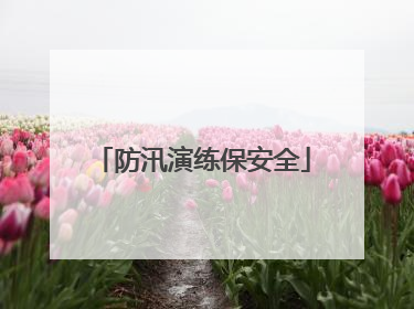 防汛演练保安全
