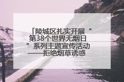 陵城区扎实开展“第38个世界无烟日”系列主题宣传活动——拒绝烟草诱惑 对第一支烟说不