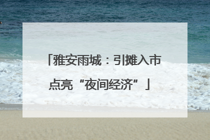 雅安雨城：引摊入市 点亮“夜间经济”