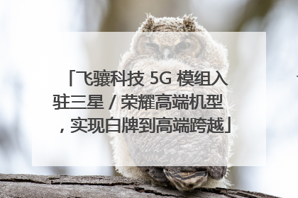 飞骧科技 5G 模组入驻三星 / 荣耀高端机型，实现白牌到高端跨越